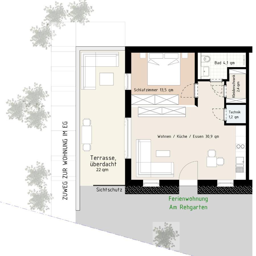 Ferienwohnung Am Rehgarten Ramsen Exterior photo